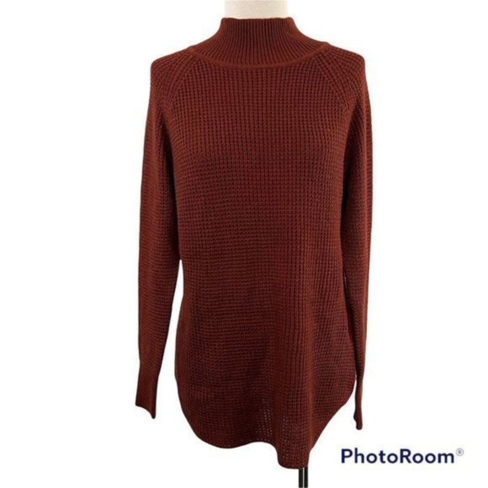 NWT CLOTH BY‎ RD Orange Red Spice Knit Turtle Neck Sweater (S)